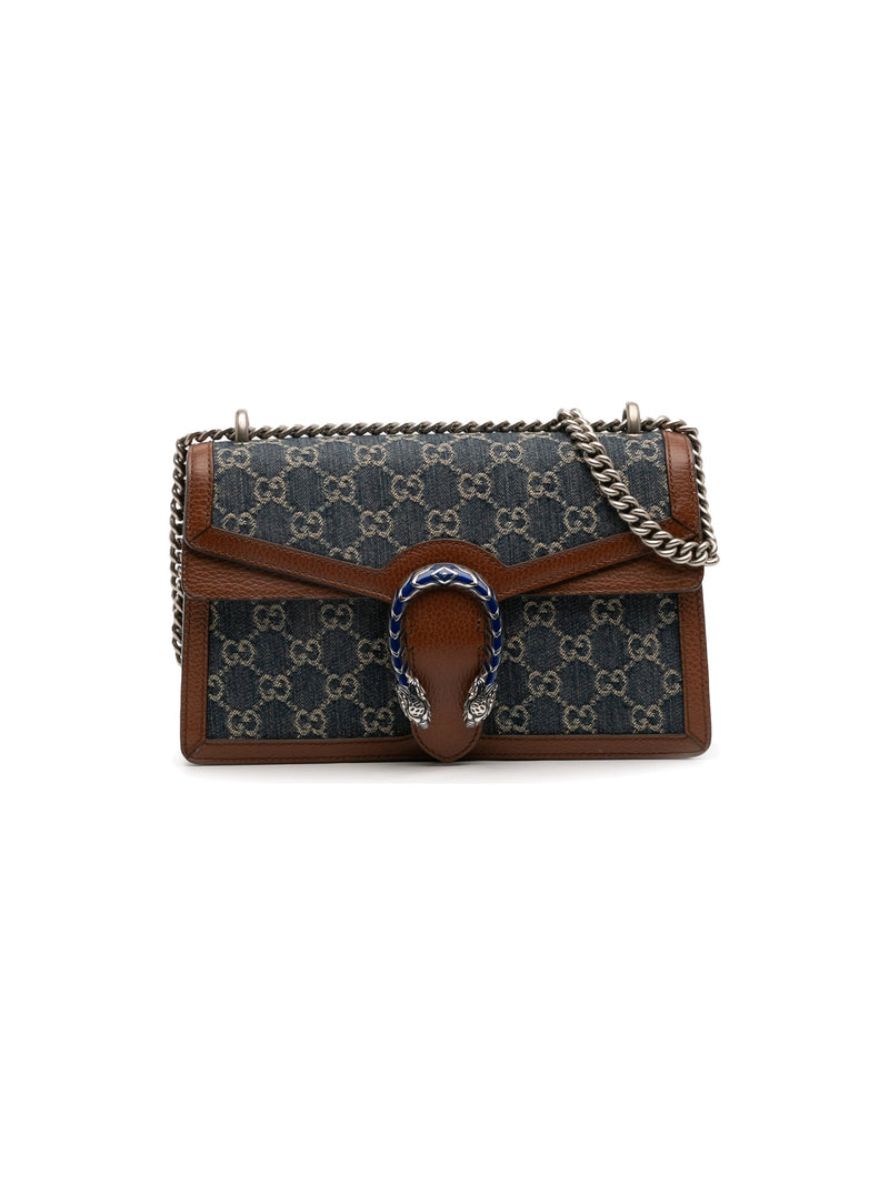 Gucci Shoulder Bag Dionysus Denim Blue (Pre-Owned)