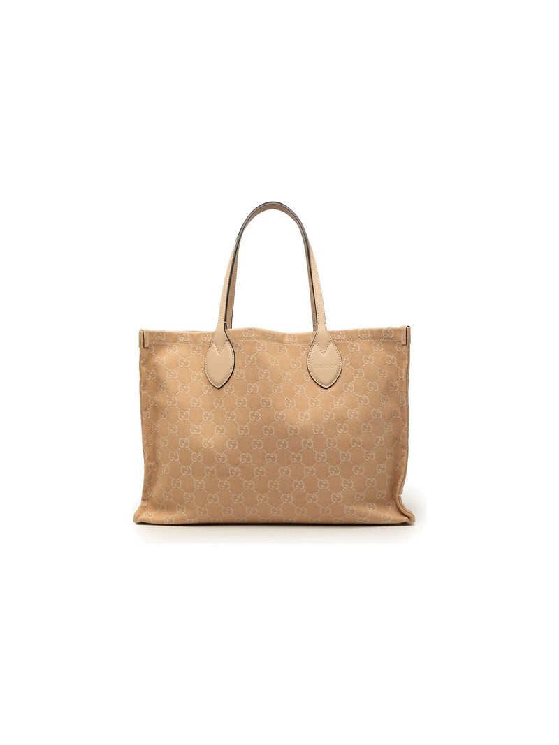Gucci Tote Bag Ophidia Denim Beige (Pre-Owned)