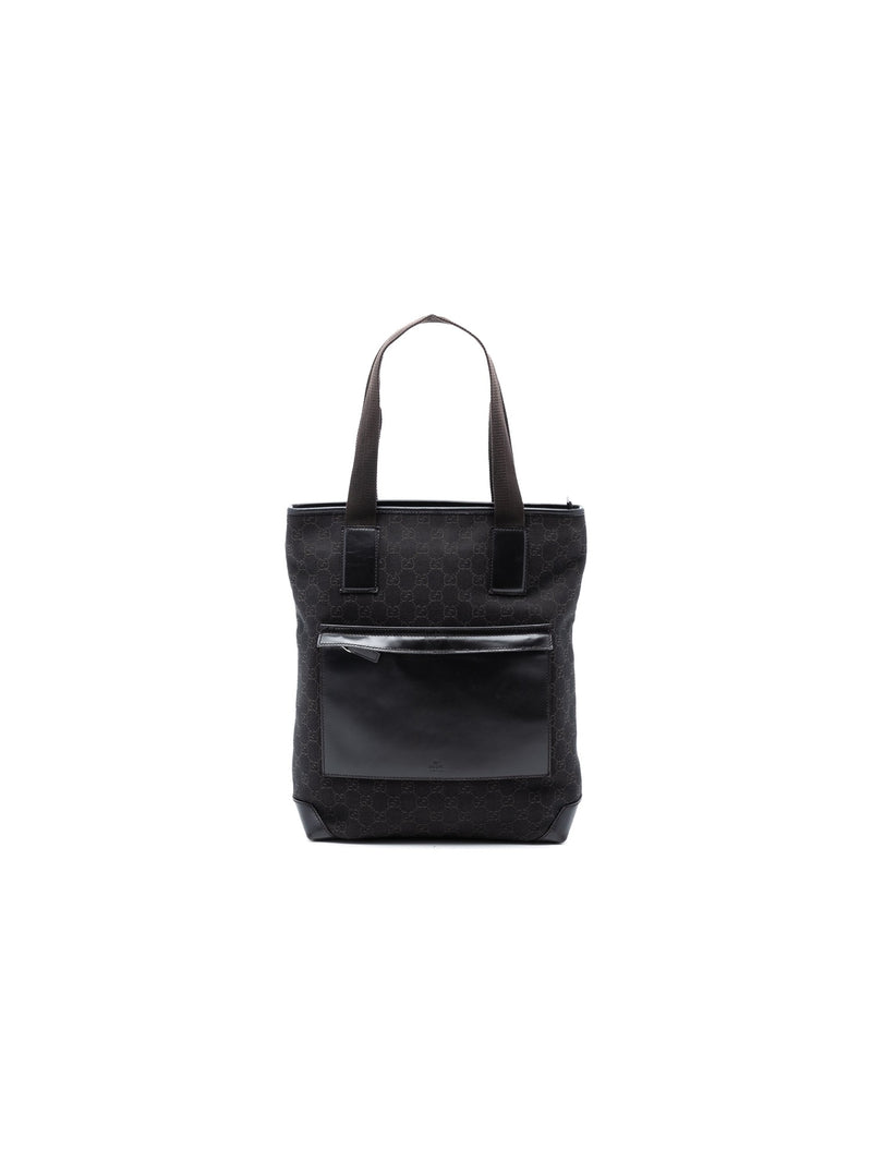 Gucci Tote Bag GG Denim Brown (Pre-Owned)