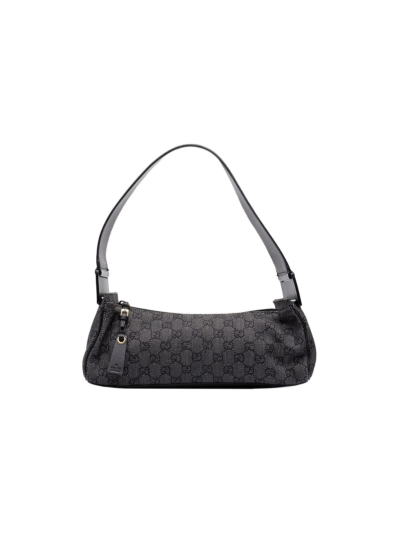 Gucci Shoulder Bag GG Denim Grey (Pre-Owned)
