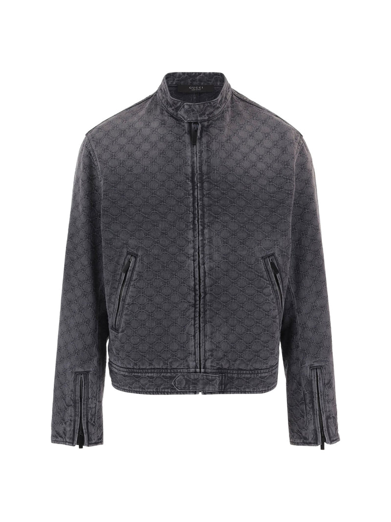 Gucci Denim Jacket GG Jacquard Cotton