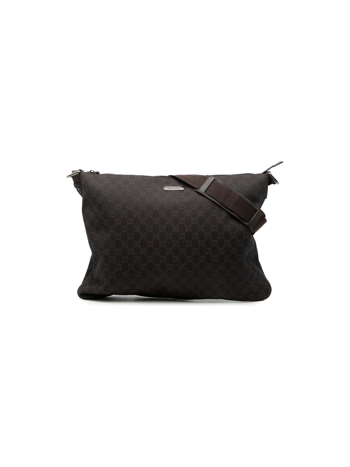 Gucci Crossbody Bag GG Denim Brown (Pre-Owned)