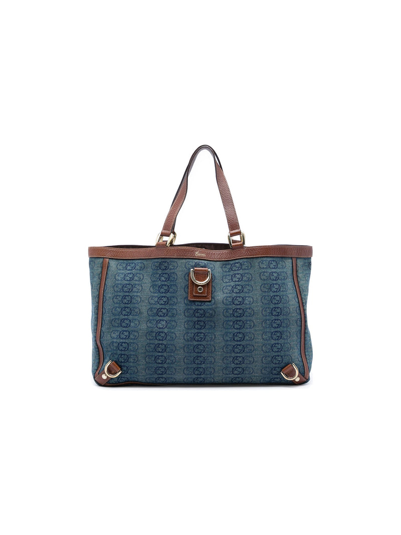 Gucci Tote Bag Abbey D-Ring Denim (Pre-Owned)