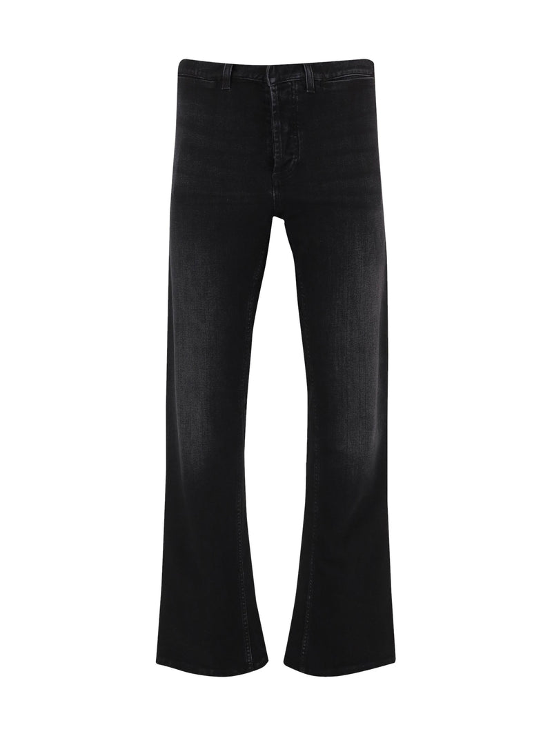 Gucci Cotton Denim Jeans With Web Detail Black