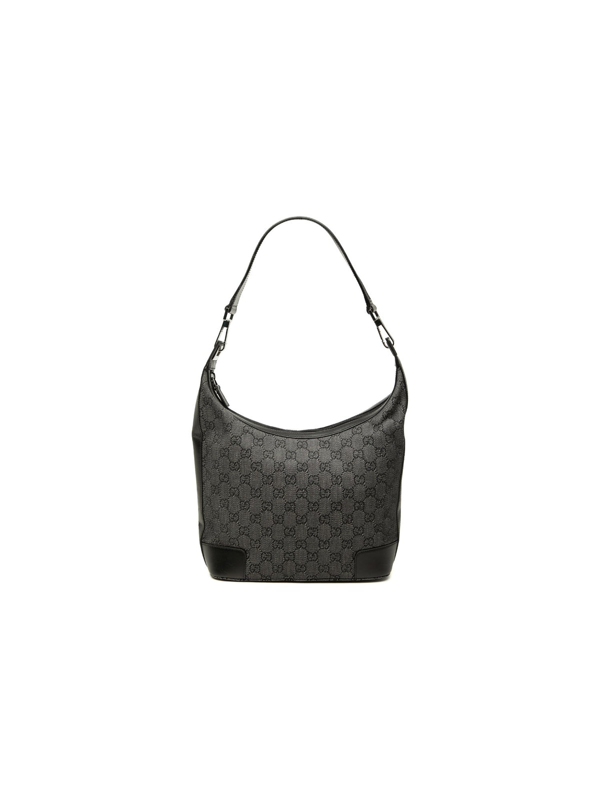 Gucci Shoulder Bag GG Denim Black (Pre-Owned)