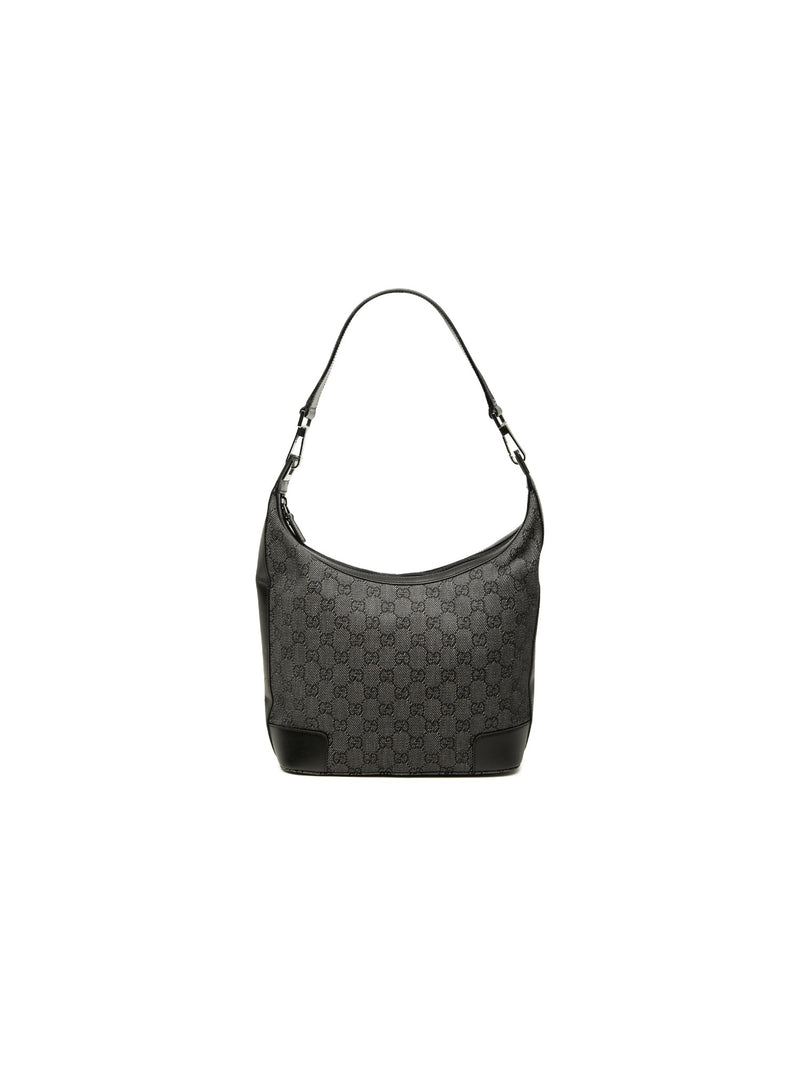 Gucci Shoulder Bag GG Denim Black (Pre-Owned)