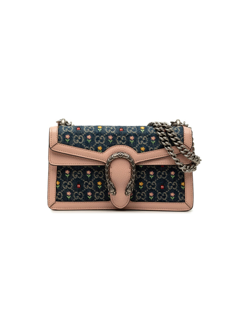 Gucci Crossbody Bag Dionysus Medium Denim Floral (Pre-Owned)