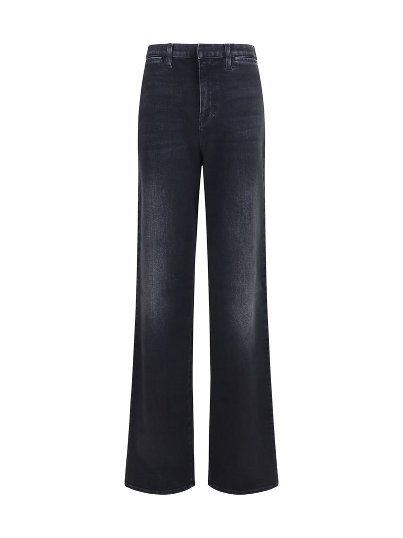 Gucci Stretch Cotton Jeans With Web Stripe