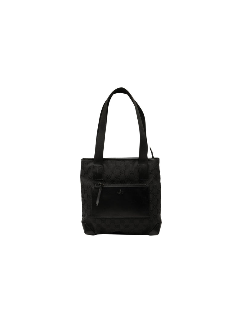 Gucci Tote Bag GG Denim Black (Pre-Owned)