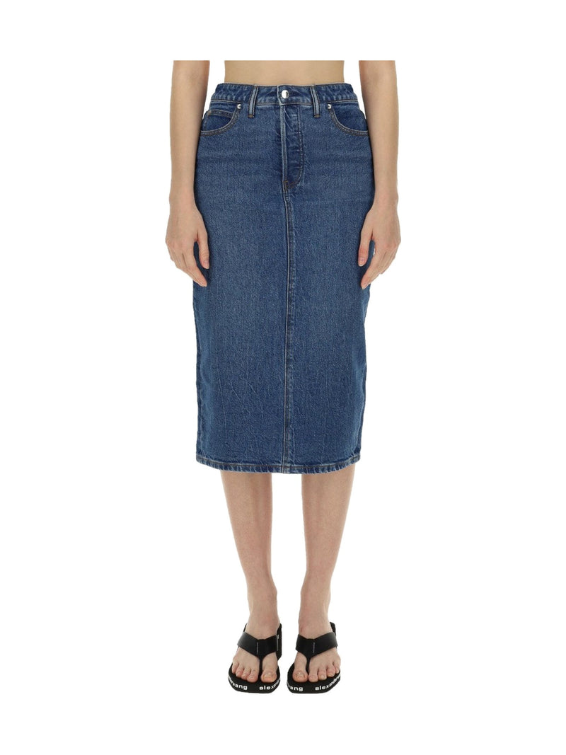 alexanderwang.t Denim Midi Skirt