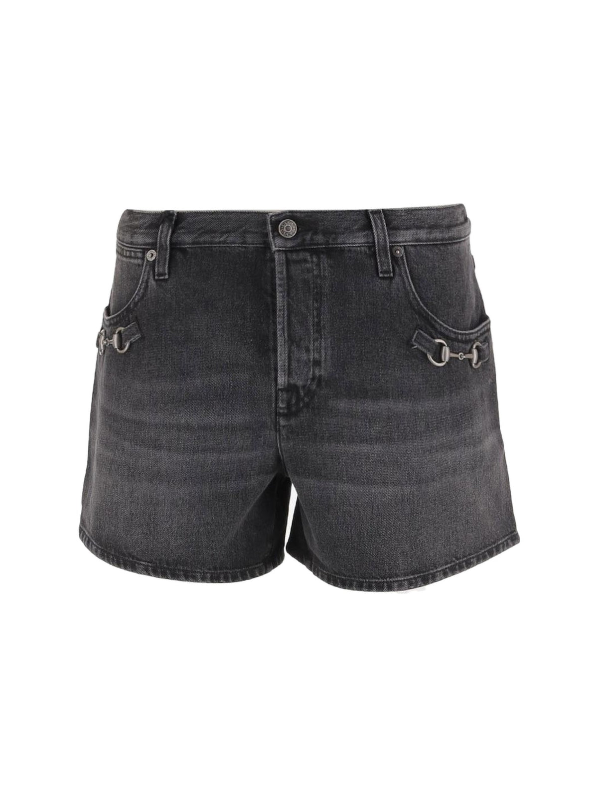 Gucci Jeans Short Cotton Denim Dark Grey