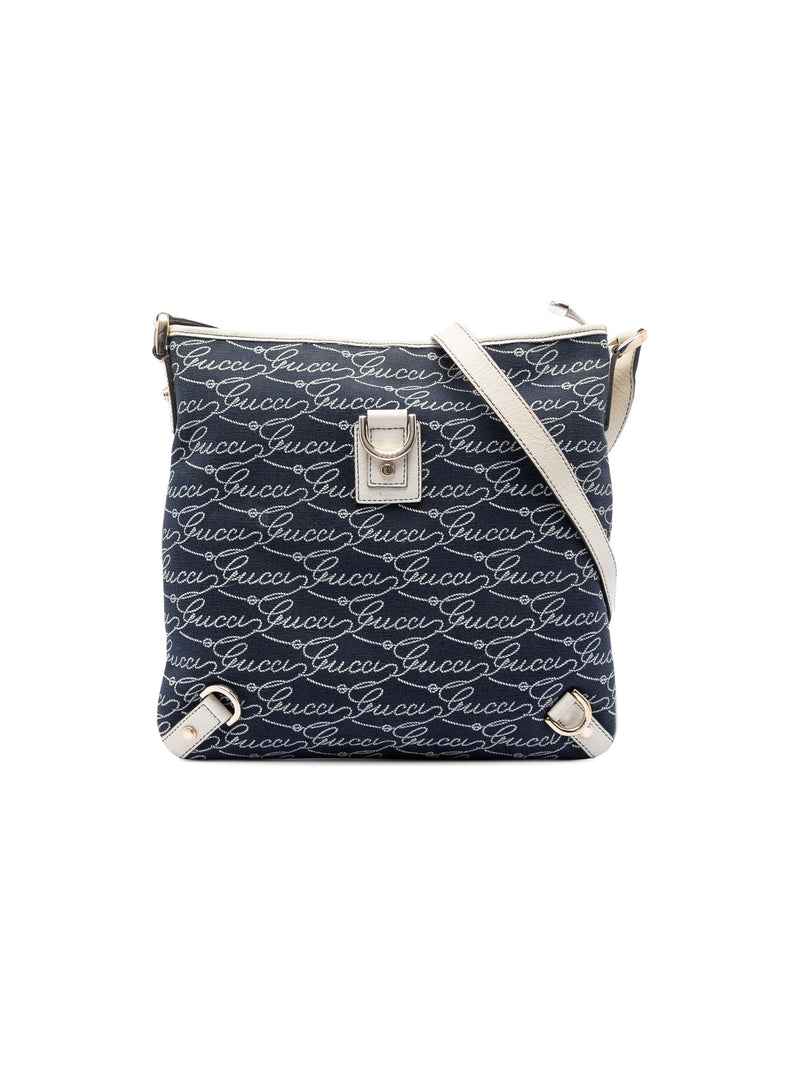 Gucci Crossbody Bag Abbey D-Ring Denim Blue (Pre-Owned)