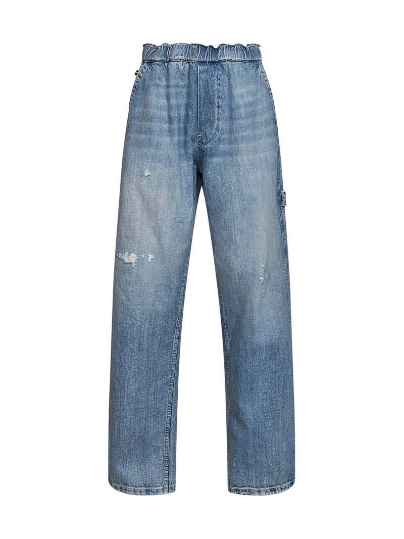 MM6 Maison Margiela Wide-Leg Jeans Light Blue Cotton