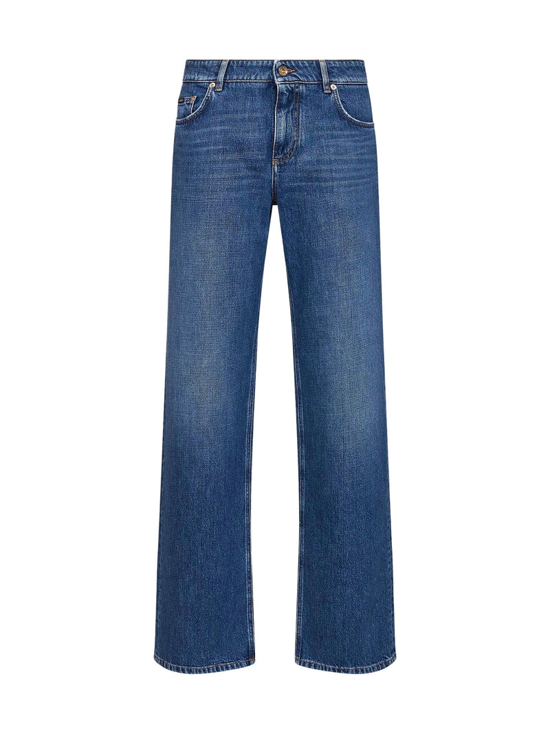 Dolce & Gabbana Jeans Blue Cotton Straight Leg
