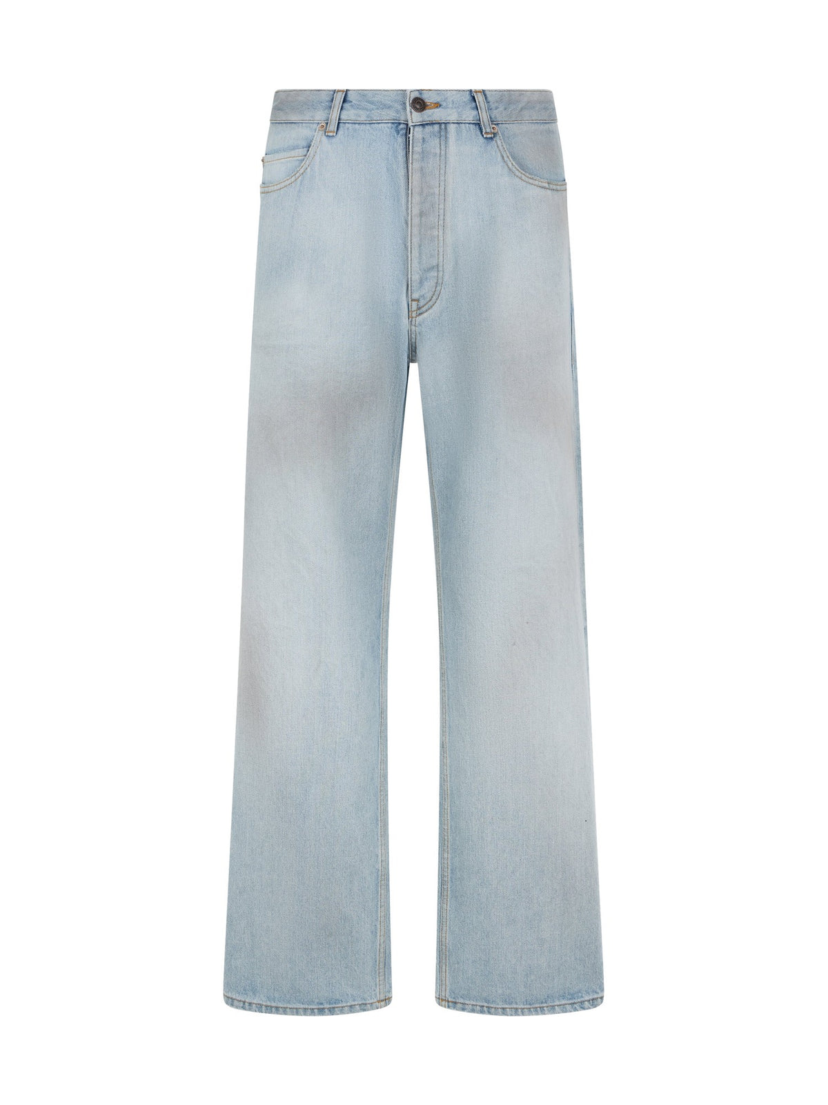 Balenciaga Straight-Leg Jeans Light Blue