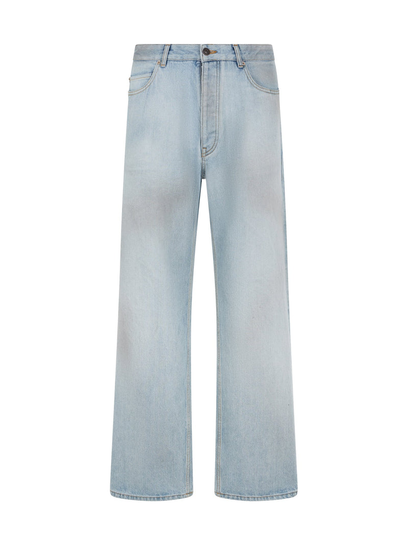 Balenciaga Straight-Leg Jeans Light Blue