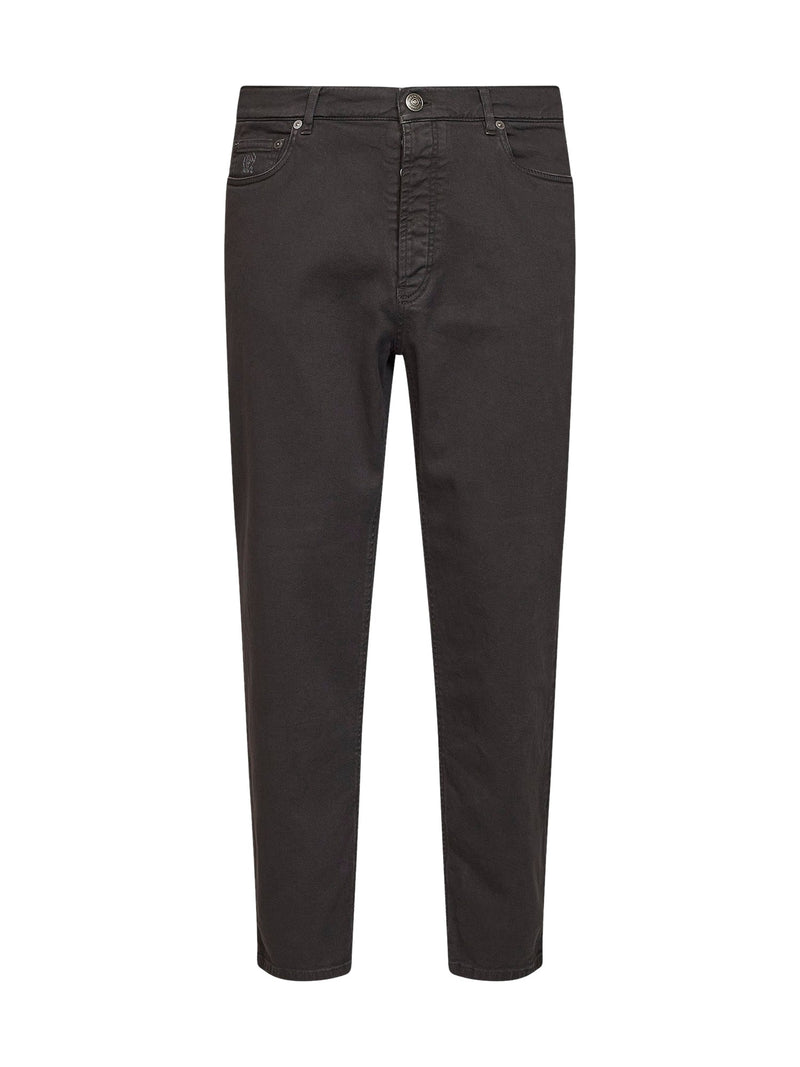 Brunello Cucinelli Jeans Dark Brown Garment-Dyed