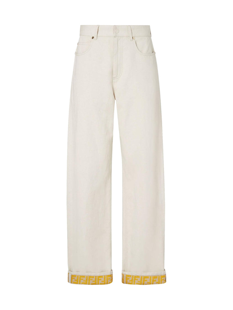 FENDI Jeans Cotton-Linen Beige