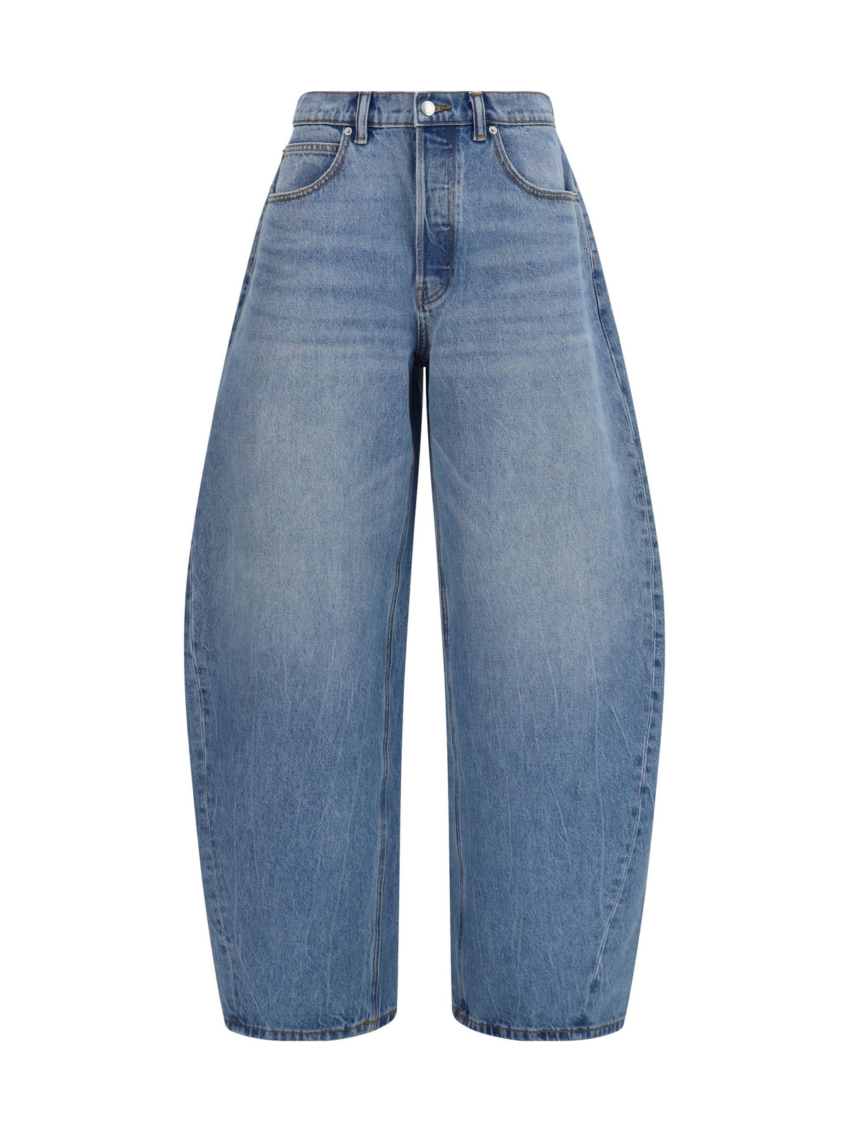 Alexander Wang Balloon Jeans Crystal Embellished Vintage Light Indigo