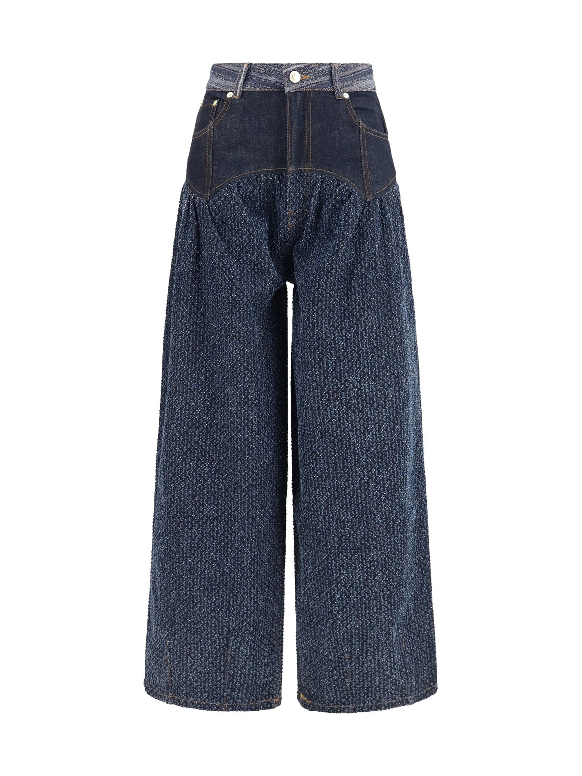 GANNI Balloon Jeans Corset Embroidered