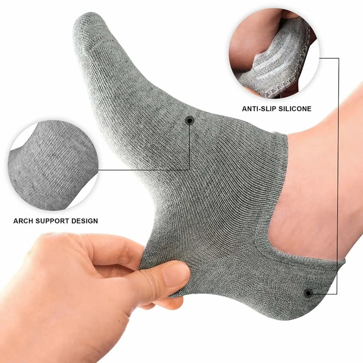 Love Salve No Show Socks Women's Low Cut Flat Boat Line Socks Non-Slip