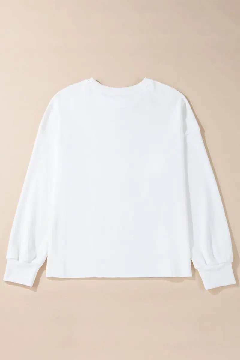 Love Salve Bowknot Sweatshirt Women's Daily Loose Fit Pullover Top - Soft & Casual