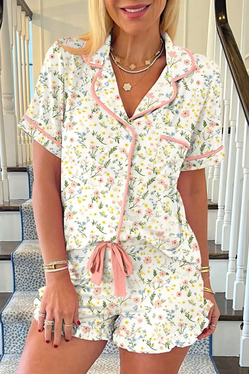 Love Salve Floral Pajama Set Women's Summer Sleepwear Comfy & Lightweight