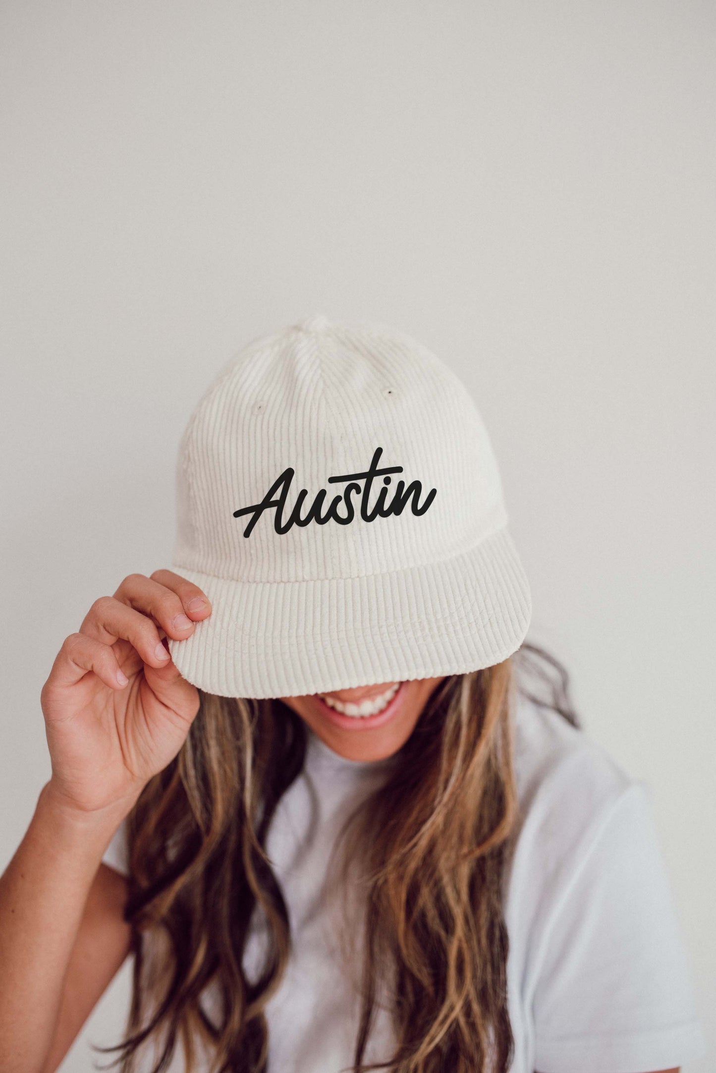 Austin Cursive Corduroy Cap