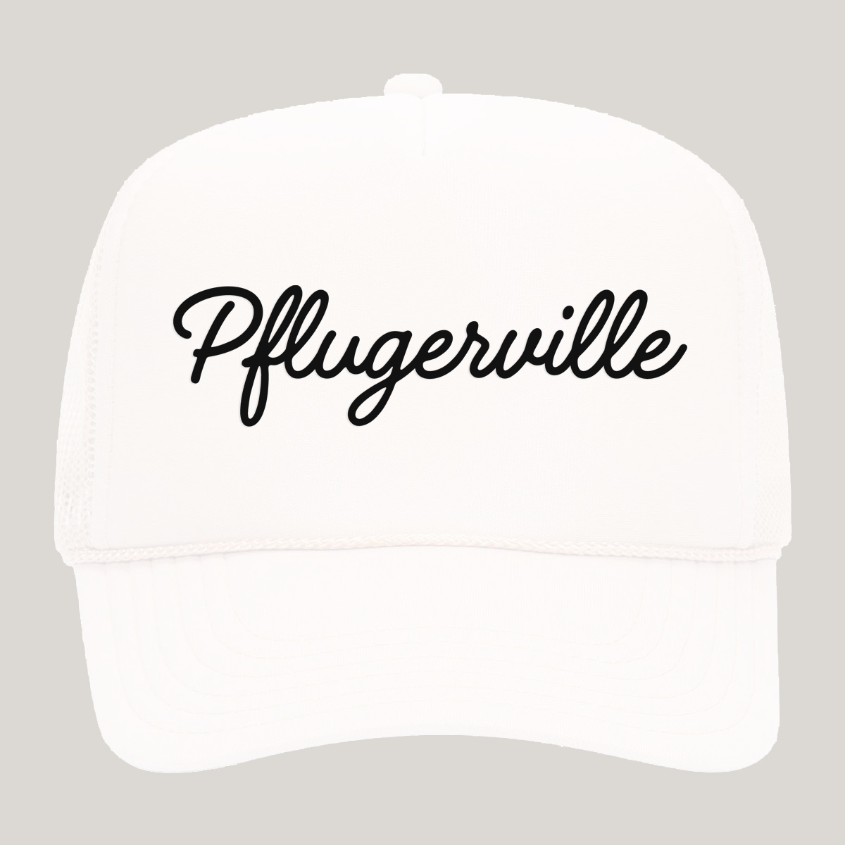 Pflugerville cursive Foam Snapback