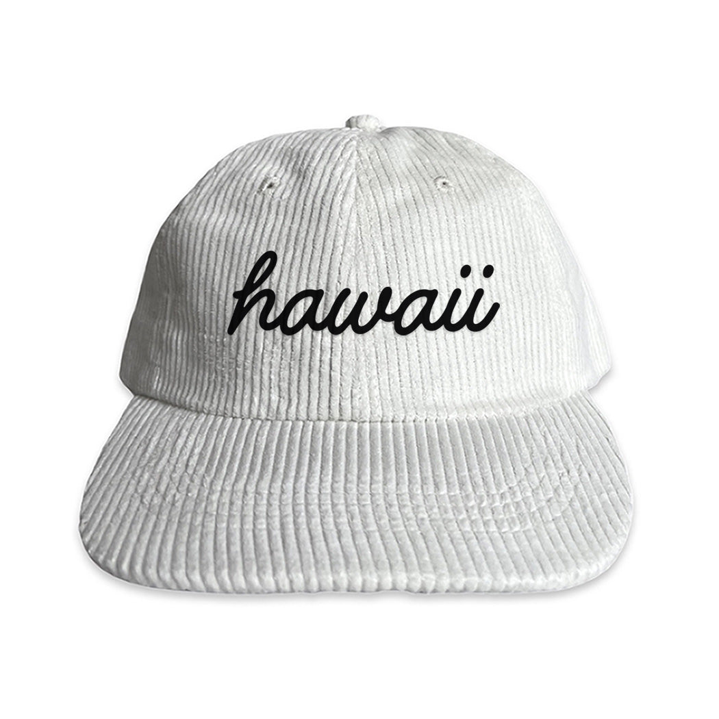 Hawaii Cursive Corduroy Cap
