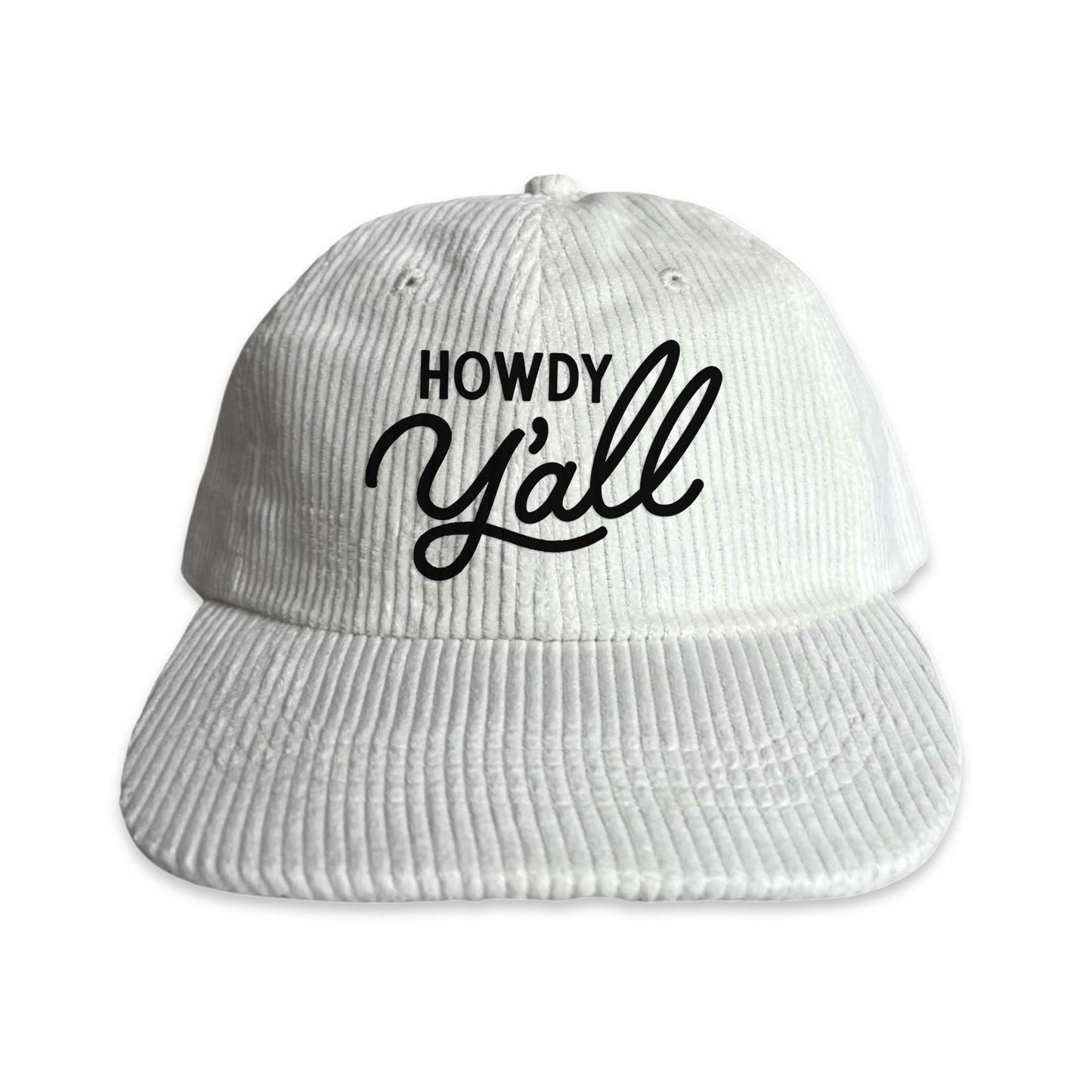 Howdy Y'all Cursive Corduroy Cap