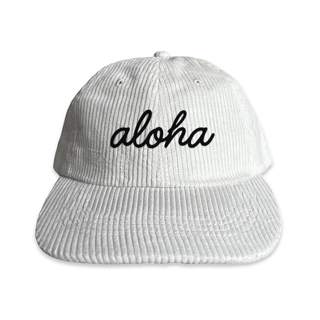 Aloha Cursive Corduroy Cap