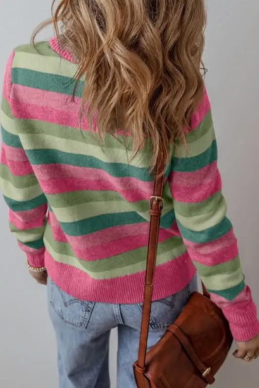 YNIQUE Color Block Sweater Women's Fall Fashion Ribbed Knit Top