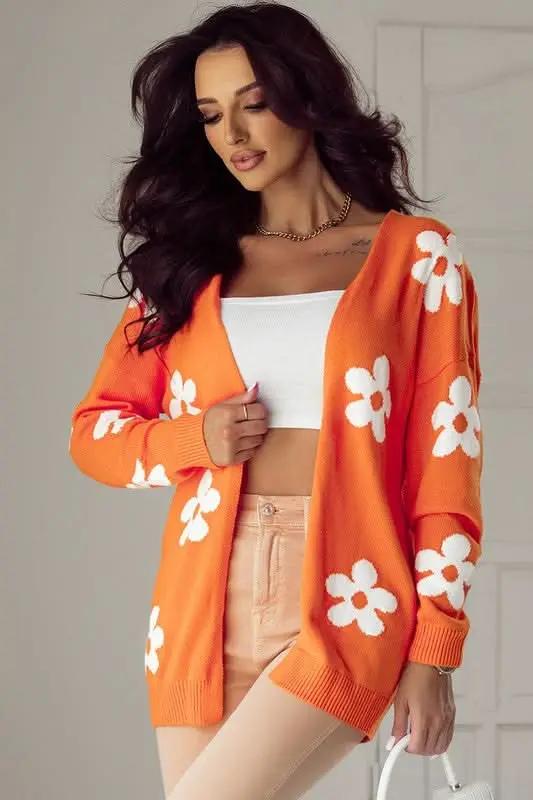 YNIQUE Women Floral Print Knitted Open Front Cardigan - Premium Quality Product | Fast Shipping & Returns