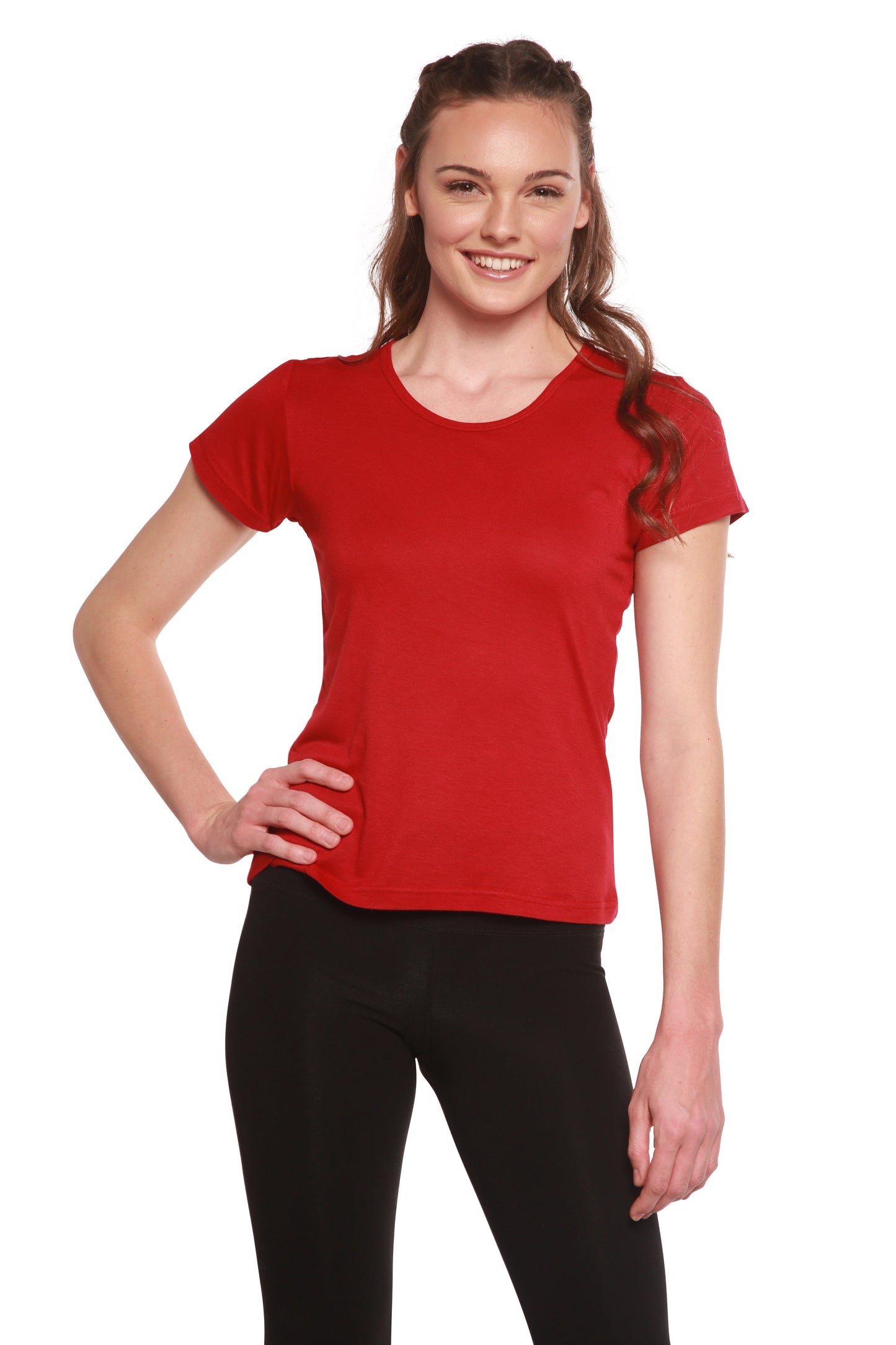 Women's 100% Bamboo Viscose Scoop Neck Short Sleeve T-Shirt