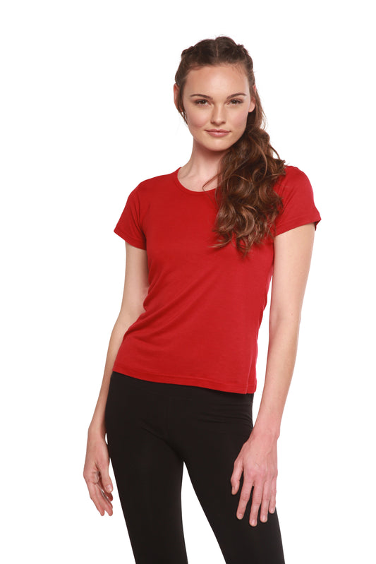 Women's 100% Bamboo Viscose Scoop Neck Short Sleeve T-Shirt