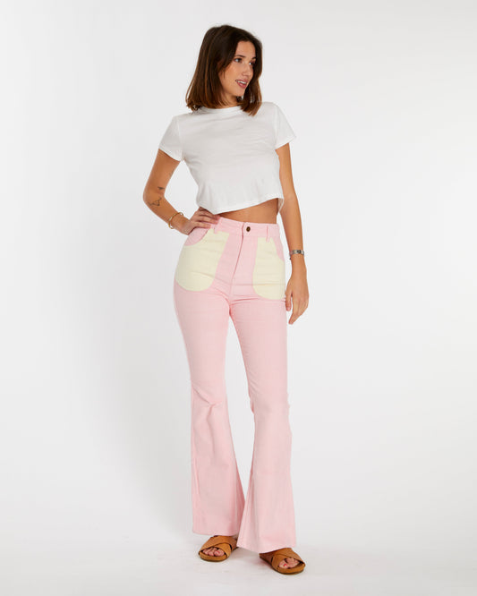 Women's Bell Bottom (Powder Pink/Cream)