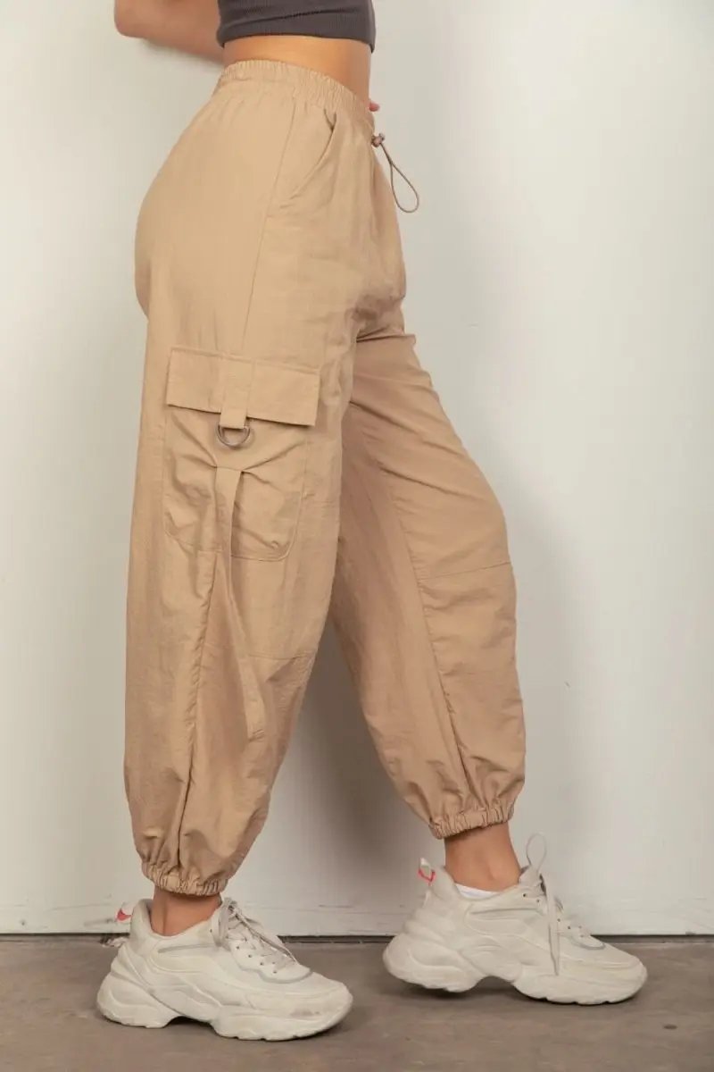 Trendsi Y2K Cargo Pants Women's Streetwear Elastic Waist Wide Leg Trousers