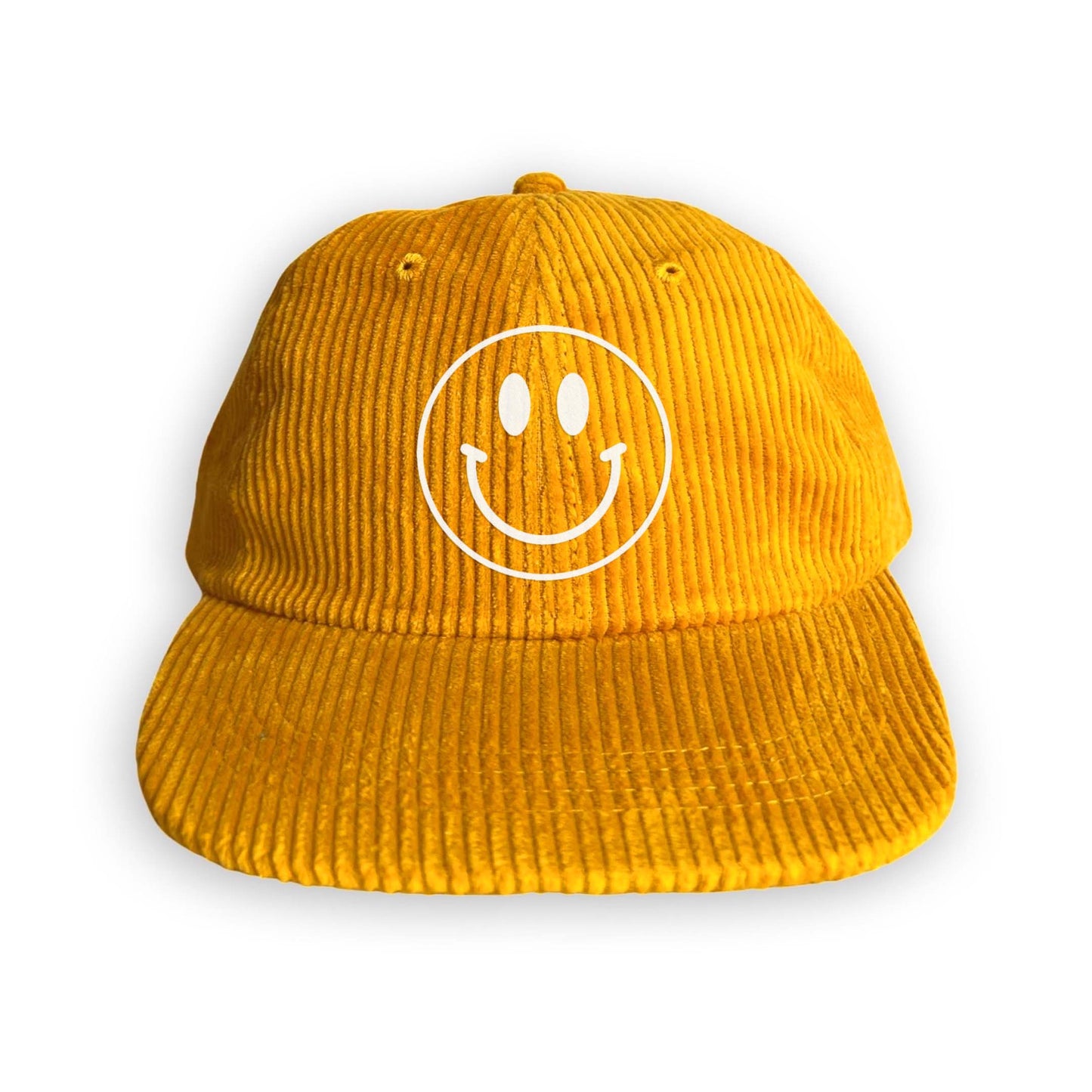 Smiley Face Corduroy Cap