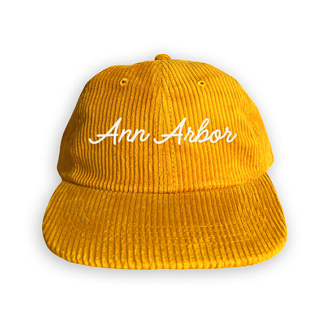Ann Arbor Cursive Corduroy Cap