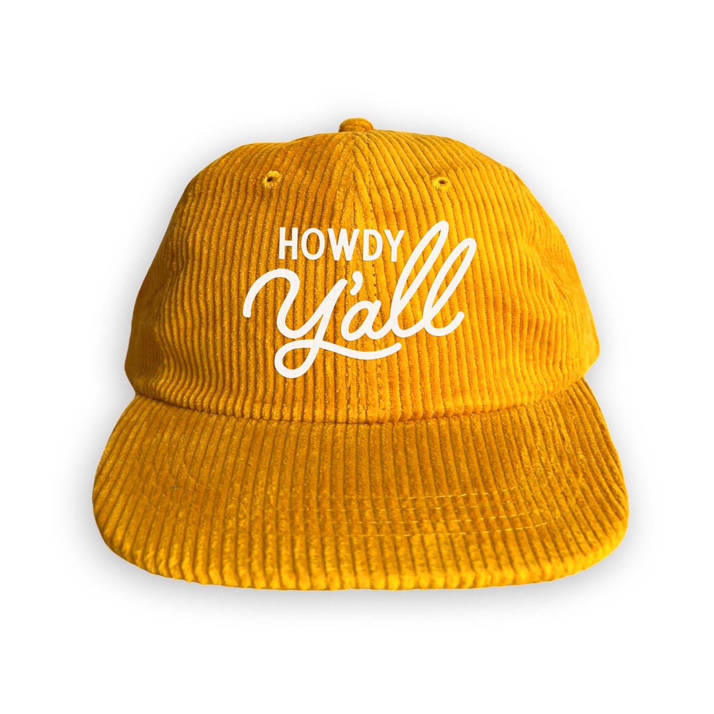 Howdy Y'all Cursive Corduroy Cap