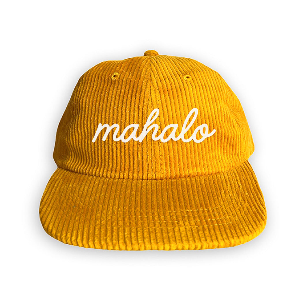 Mahalo Cursive Corduroy Cap