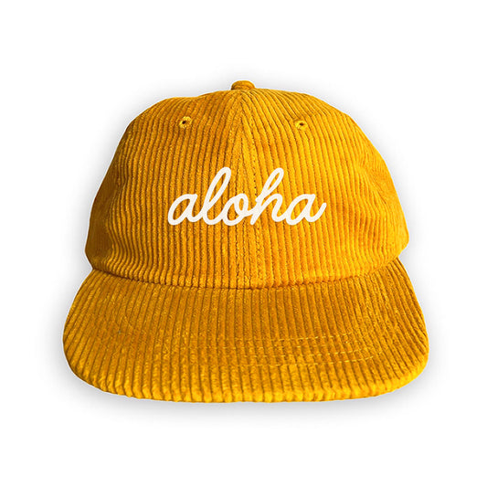 Aloha Cursive Corduroy Cap