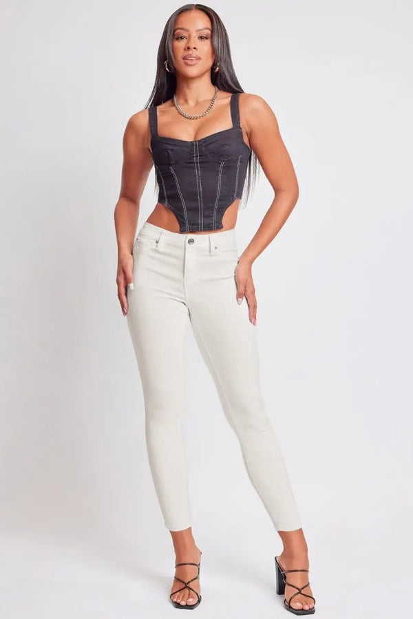 Trendsi YMI Jeans Hyperstretch Mid-Rise Skinny Jeans Women's Everyday Comfort Denim