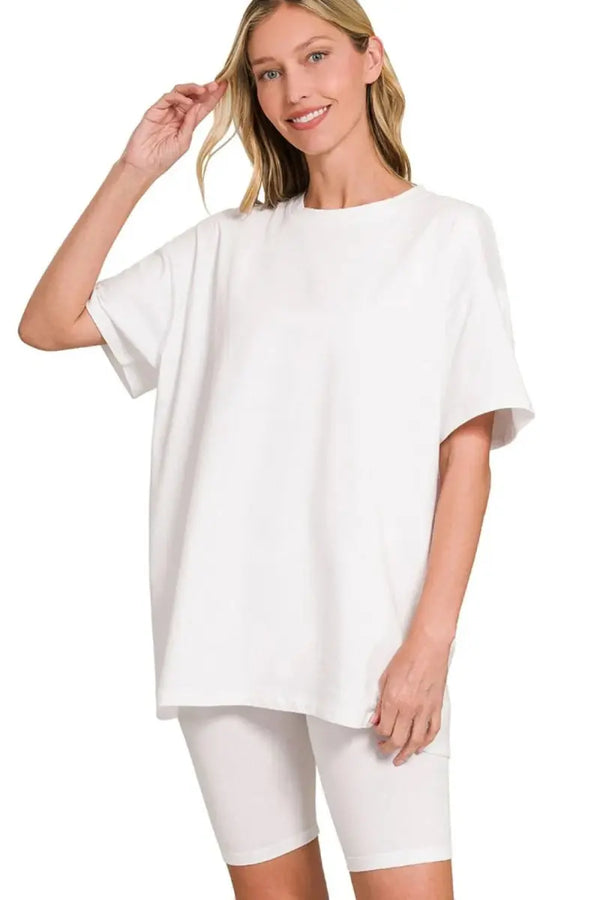 Loungewear Set - Ultra Comfy Cotton - Women's Top & Shorts