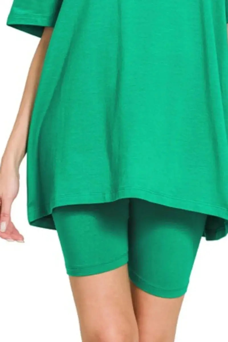 Women's Loungewear Set - Comfy Cotton - Top & Shorts