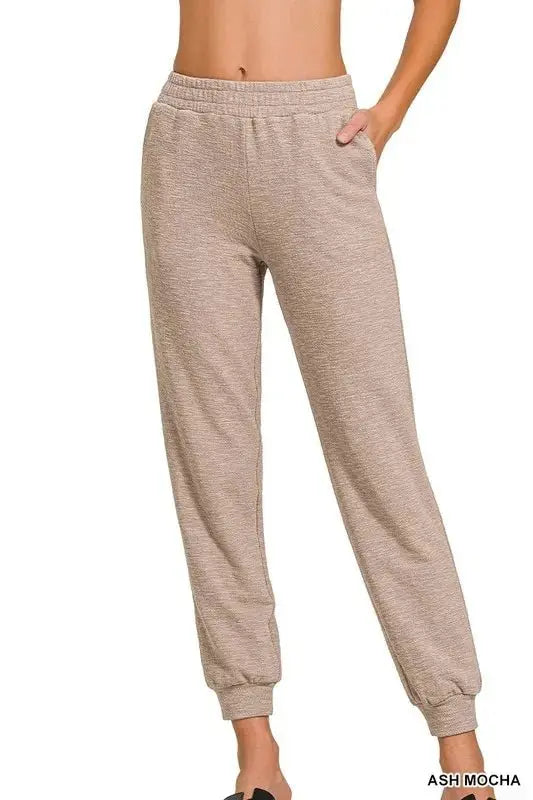 Trendsi Cotton Slub Joggers Women's Loungewear Pants - Comfy & Stylish