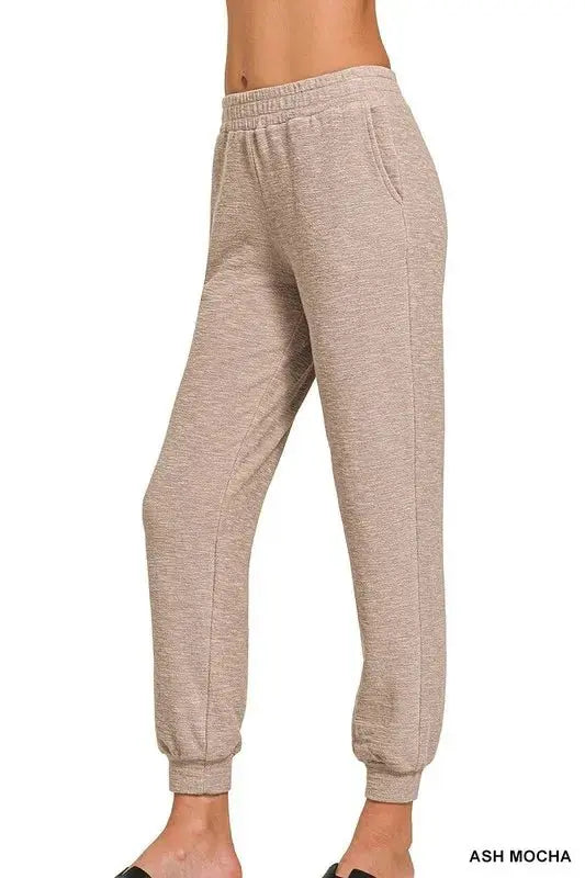 Trendsi Cotton Slub Joggers Women's Loungewear Pants - Comfy & Stylish
