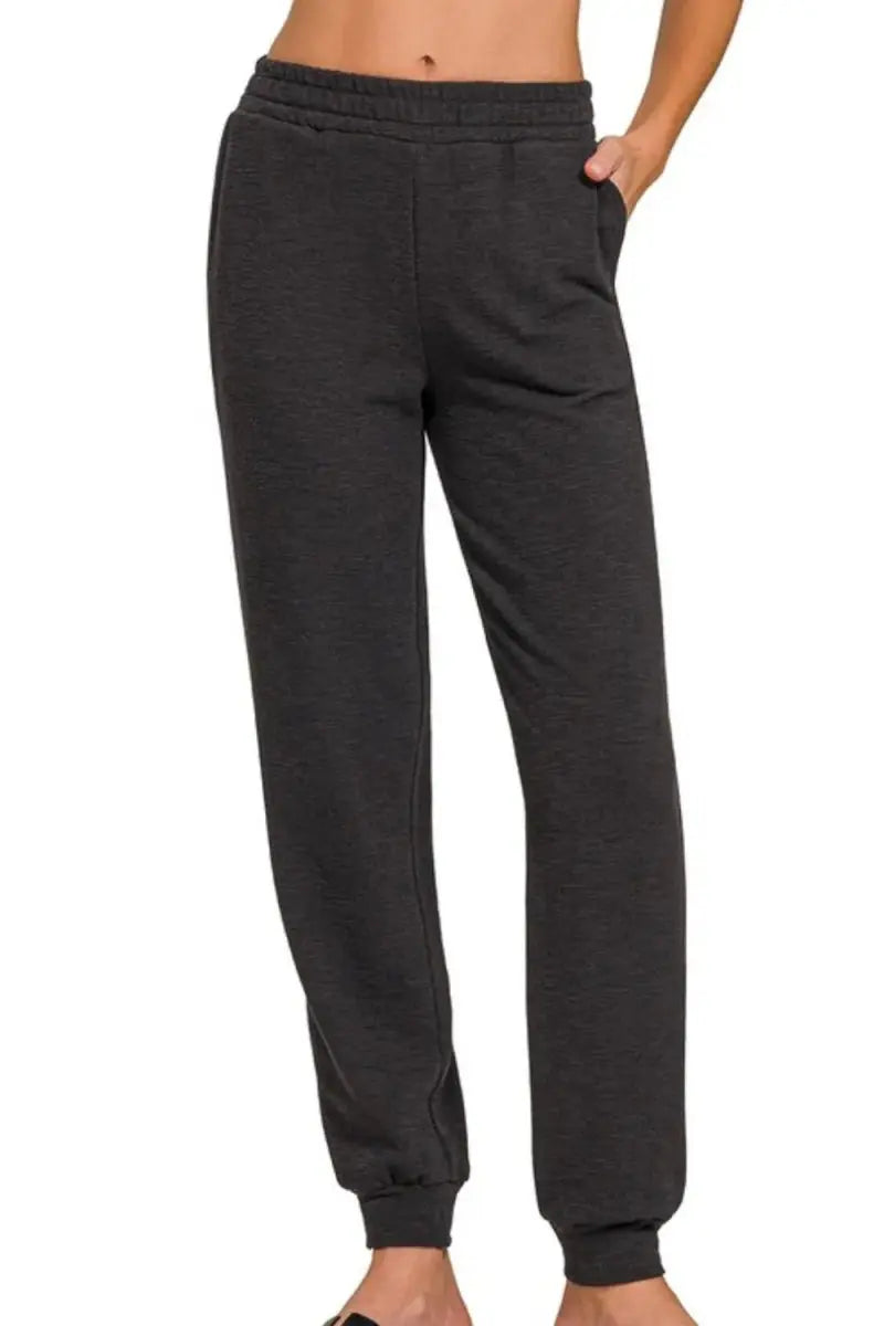 Trendsi Cotton Slub Joggers Women's Loungewear Pants - Comfy & Stylish