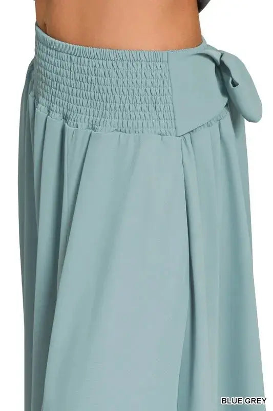 Woven Crop Set - Casual Two Piece - Women's Style